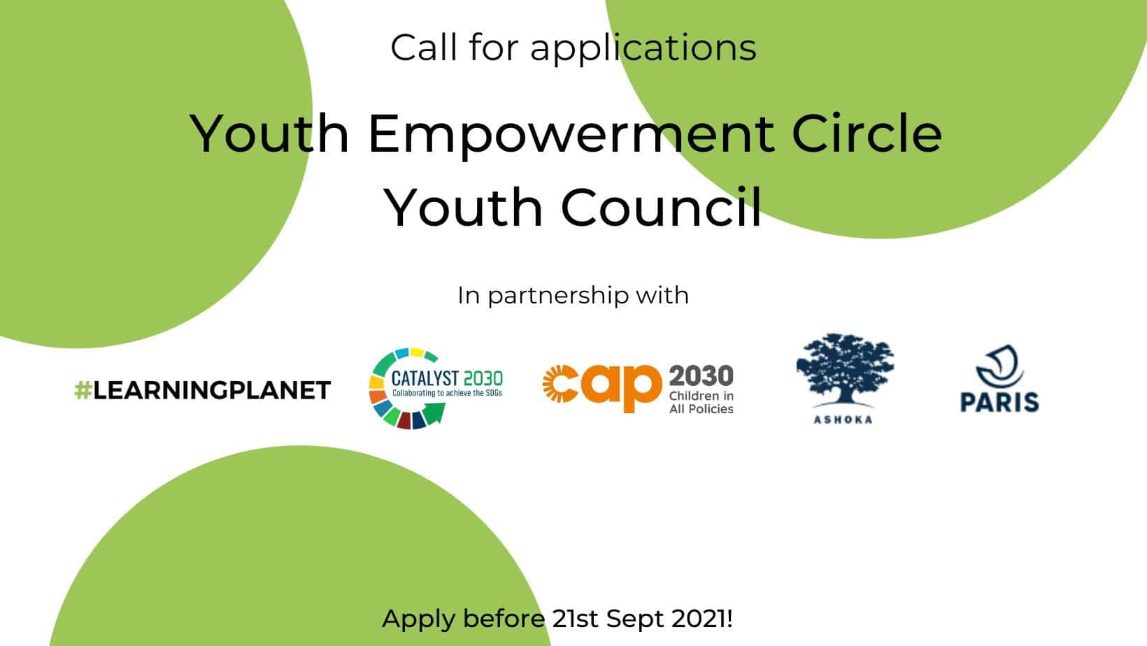 Call for Applications Join the Youth Empowerment Circle Youth