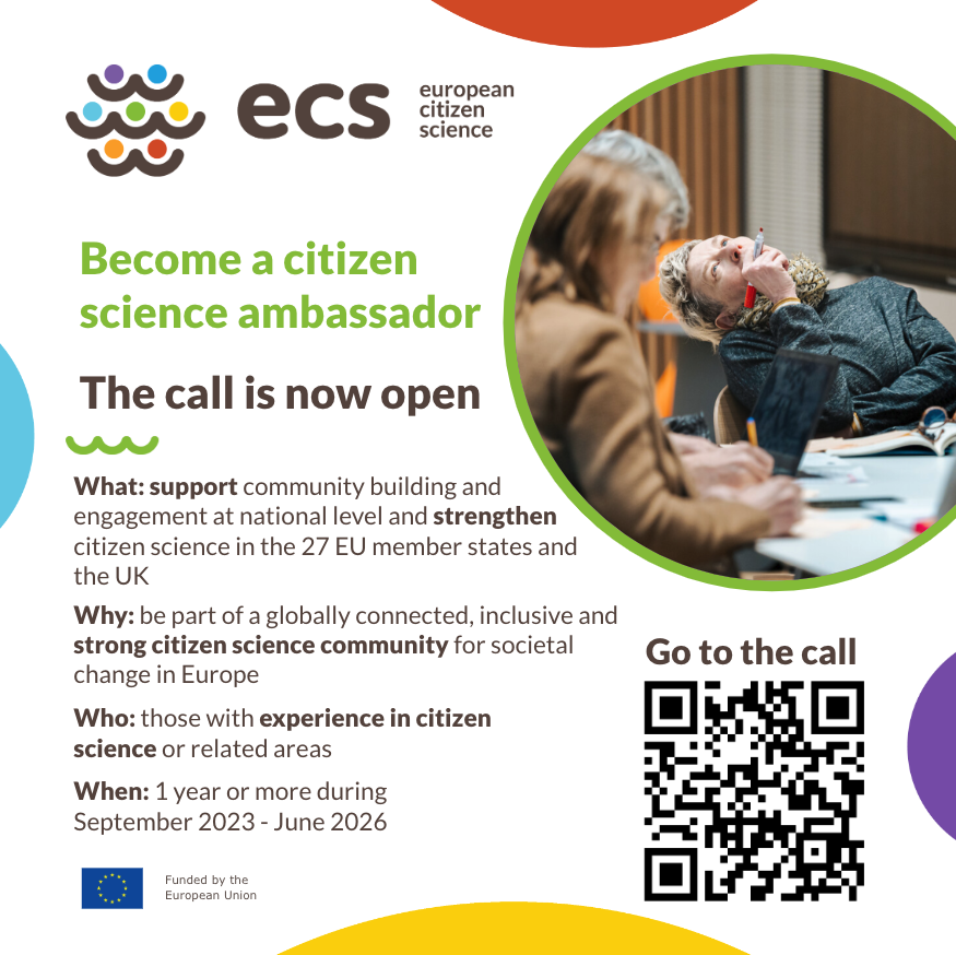 Capture decran 2023 06 13 a 16.45.00 The European Citizen Science (ECS) project is looking for its first 28 ambassadors