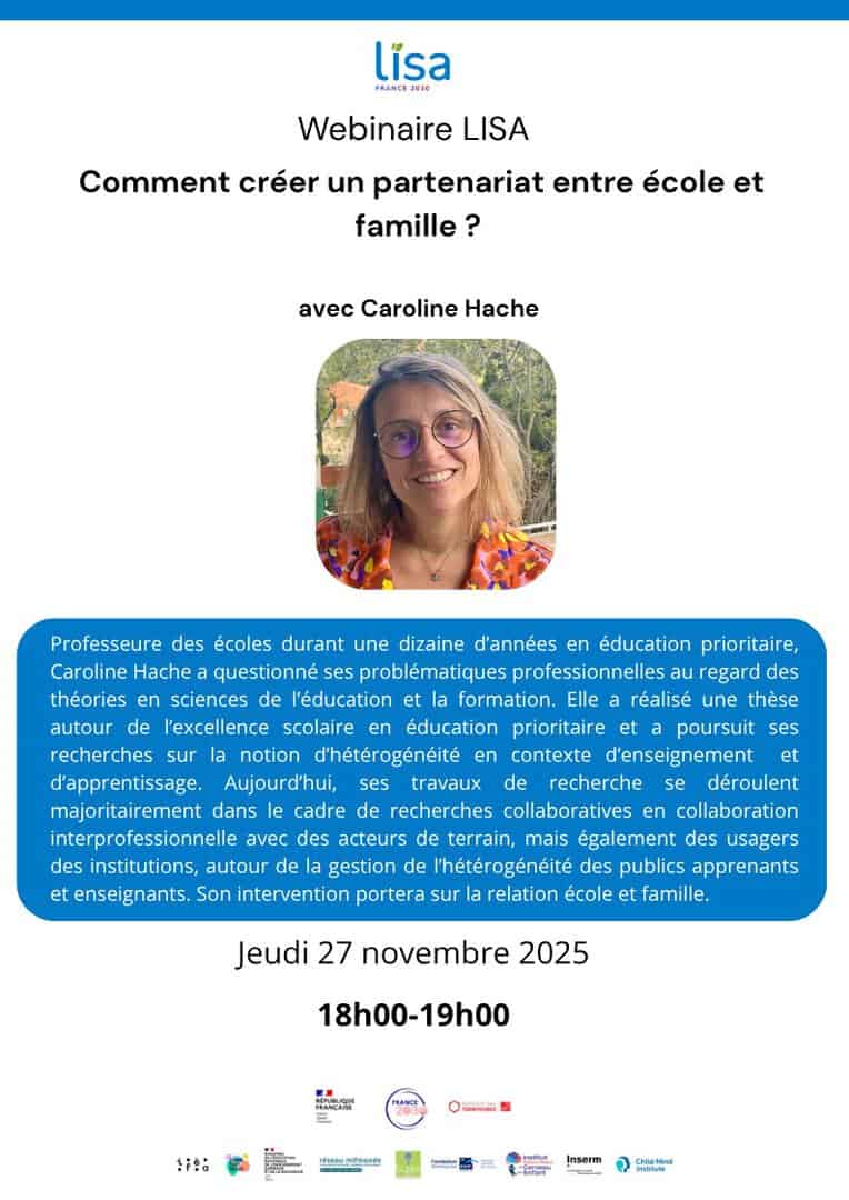Informations du webinaire LISA du 27/11